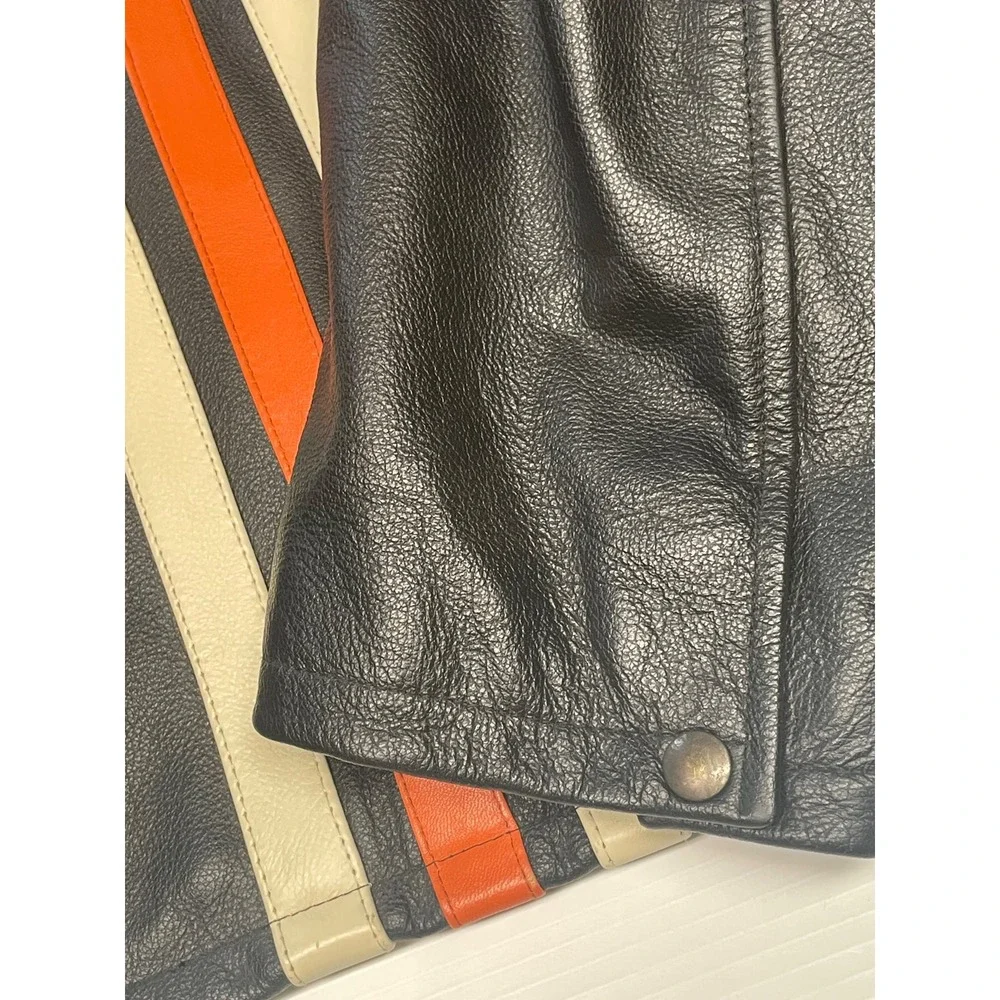 Saxon Geek Squad Leather Jacket XXL Black Moto‎ Bomber Best Buy Uniform 2X